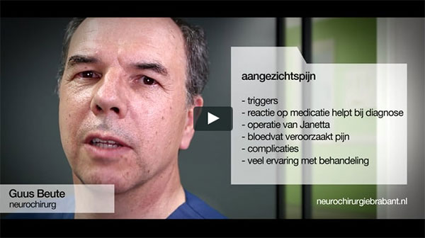 Bekijk de film "aangezichtspijn". Guus Beute vertelt over de behandeling zoals die bij ons plaatsvindt.